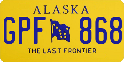 AK license plate GPF868
