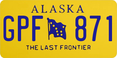 AK license plate GPF871