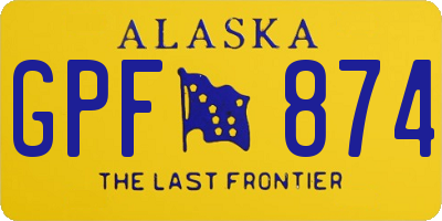 AK license plate GPF874