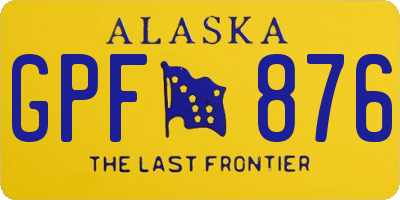 AK license plate GPF876