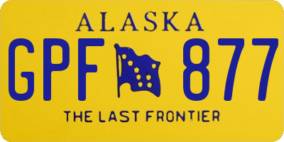 AK license plate GPF877