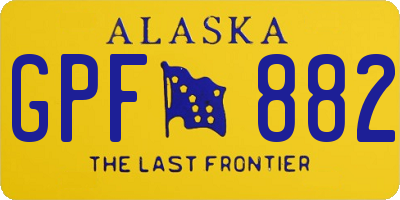 AK license plate GPF882