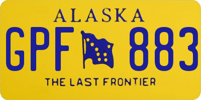 AK license plate GPF883