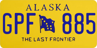 AK license plate GPF885