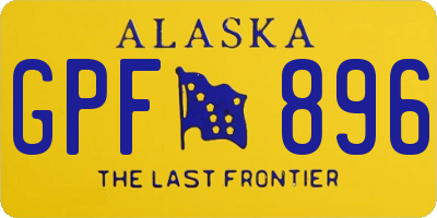 AK license plate GPF896
