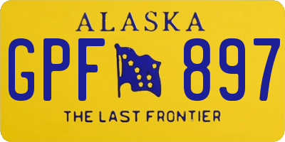 AK license plate GPF897