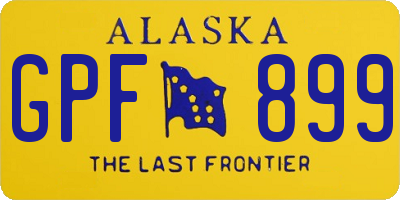 AK license plate GPF899