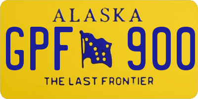 AK license plate GPF900