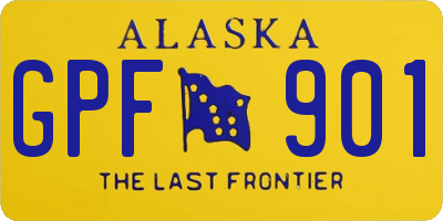 AK license plate GPF901