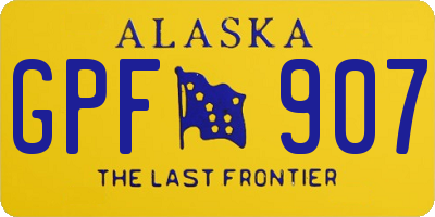 AK license plate GPF907