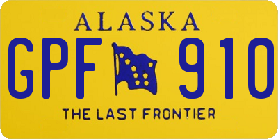 AK license plate GPF910