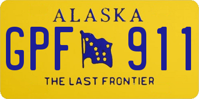 AK license plate GPF911