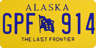 AK license plate GPF914