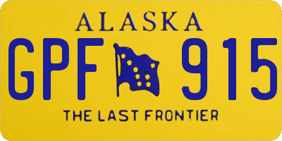 AK license plate GPF915