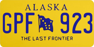 AK license plate GPF923
