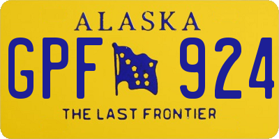 AK license plate GPF924