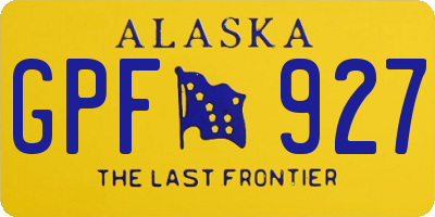 AK license plate GPF927