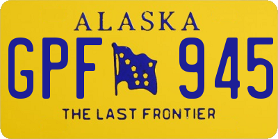 AK license plate GPF945