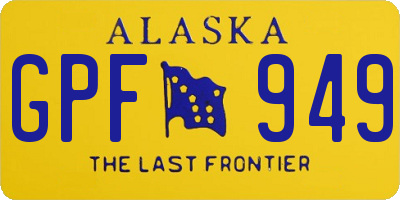 AK license plate GPF949