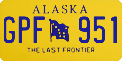 AK license plate GPF951