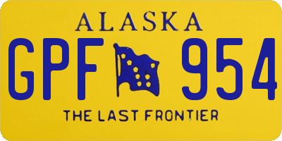 AK license plate GPF954