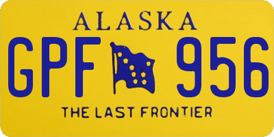 AK license plate GPF956