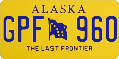 AK license plate GPF960