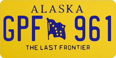 AK license plate GPF961