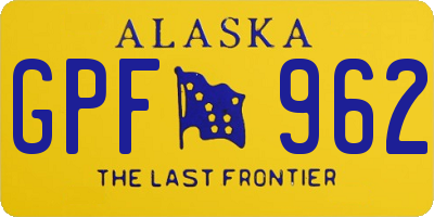 AK license plate GPF962