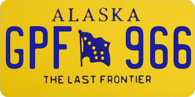 AK license plate GPF966