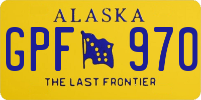 AK license plate GPF970