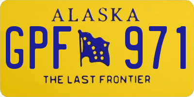 AK license plate GPF971