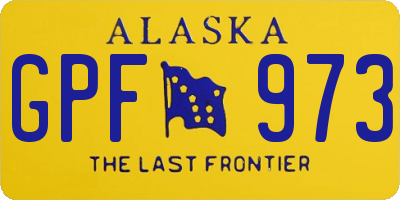 AK license plate GPF973