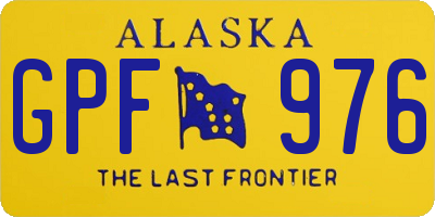 AK license plate GPF976