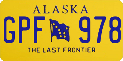 AK license plate GPF978