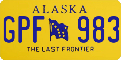 AK license plate GPF983