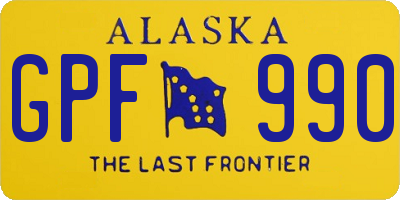AK license plate GPF990