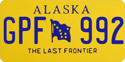 AK license plate GPF992