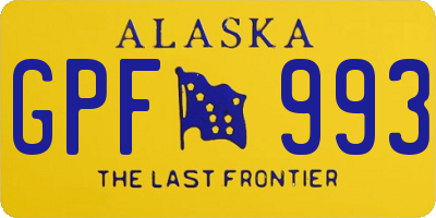 AK license plate GPF993