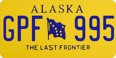 AK license plate GPF995