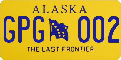 AK license plate GPG002
