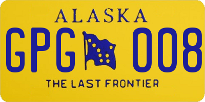 AK license plate GPG008