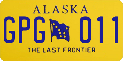 AK license plate GPG011