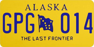 AK license plate GPG014