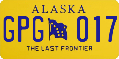 AK license plate GPG017