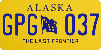 AK license plate GPG037