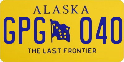 AK license plate GPG040