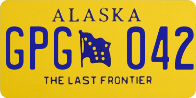 AK license plate GPG042