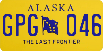 AK license plate GPG046