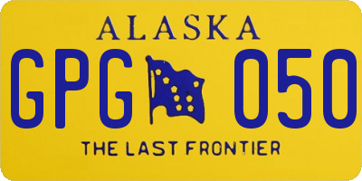 AK license plate GPG050
